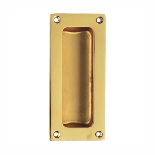 Carlisle AQ90 Flush Pull; 102 x 45mm; Polished Brass (PB)