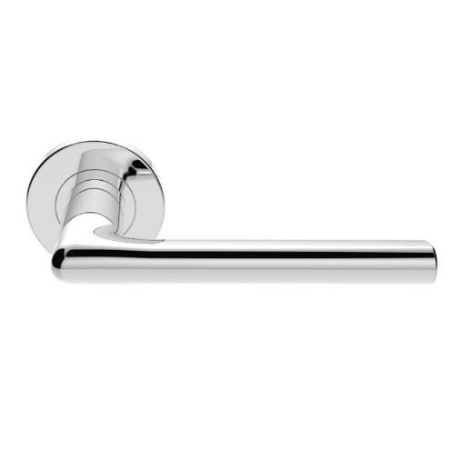 Carlisle SZC010CP Serozzetta Uno Lever Handle On Round Rose Set; 51mm Diameter Rose; 8mm Thick Rose; Polished Chrome Plated (CP)