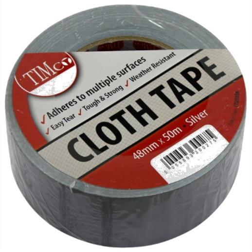 Timco All Purpose Cloth Duct Tape; Grey (GR); 50mm x 50m