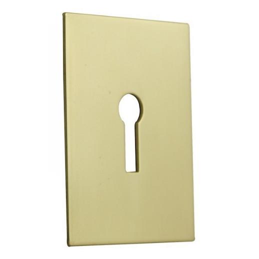 Jumbo Escutcheon; Standard Mortice Key; Self Adhesive; 47 x 65mm; Polished Brass (PB)
