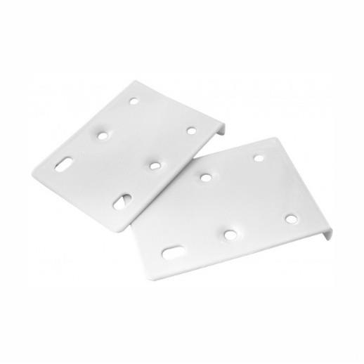 Concealed Hinge Carcass Repair Plate; 75 x 10 x 55mm; White (WH)