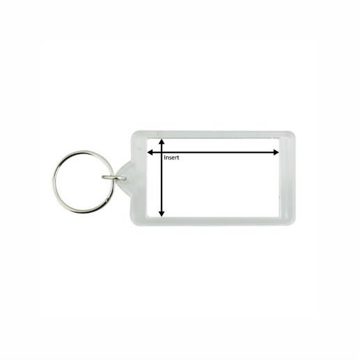 Clear Plastic Key Tags; Small (S); Insert Size: 28 x 45mm