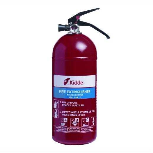 Kidde KSPD2G Lifesaver Multi-Purpose Fire Extinguisher Multi Purpose; 2.0kg; For Use With A, B or C Category Fires, A: Wood; Paper B: Flammable Liquids; Petrol; C: Gaseous Fires; & For Electrical Fires