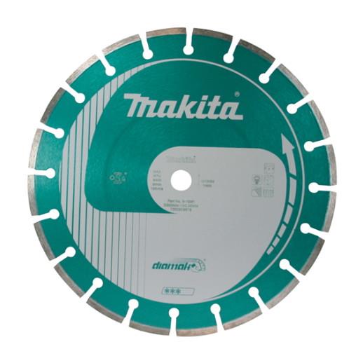 Makita B-13281 Diamak Segmented Rim Cutting Blade; Cuts Concrete; Soft Brick; Soft Slate And Concrete Tiles; 300mm x 20mm Bore