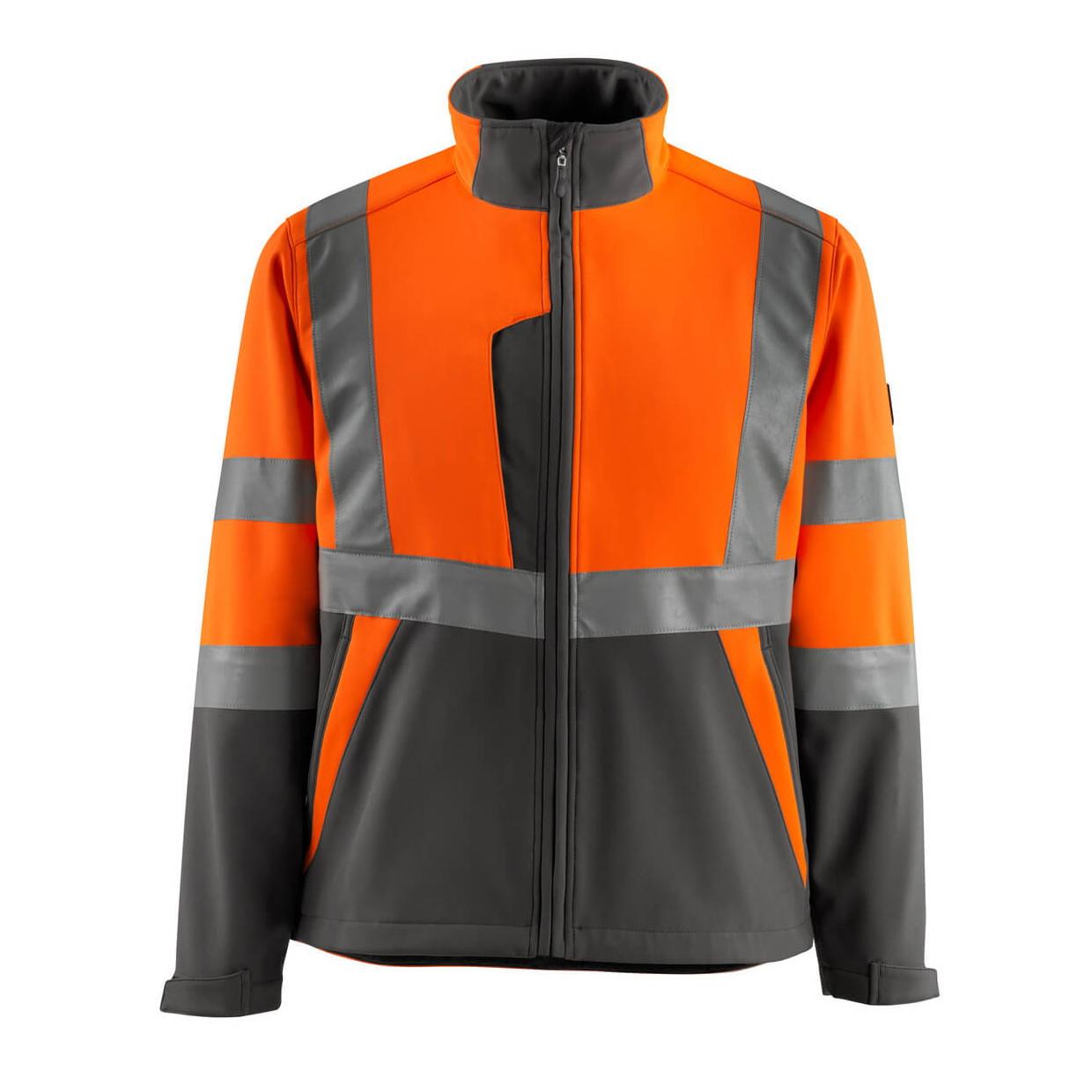 Mascot Safe Light Kiama Softshell Jacket; 15902-253-1418; Orange/Grey (OR)(GR); Medium (M)