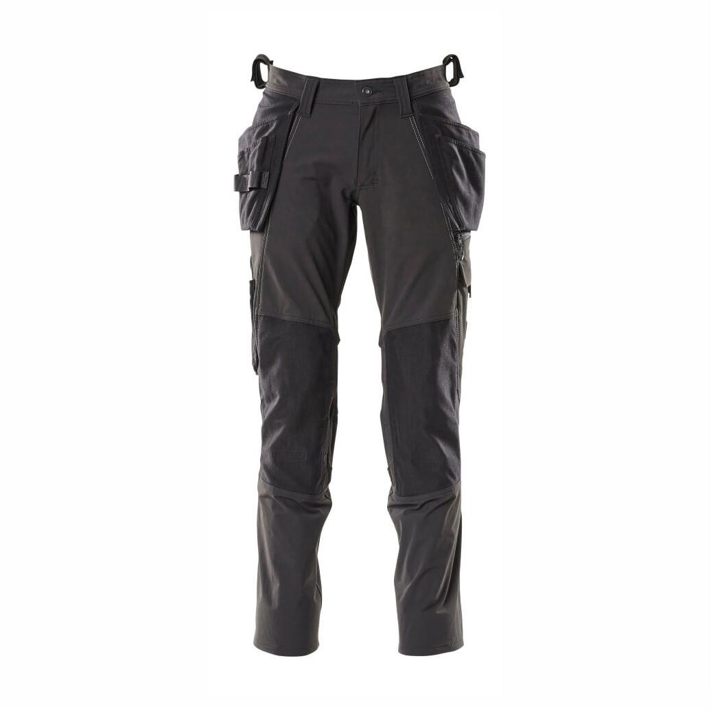 Mascot Accelerate Trousers; With Holster Pockets; Ultimate Stretch; 18031-311-09; Black (BK); Regular Leg (32