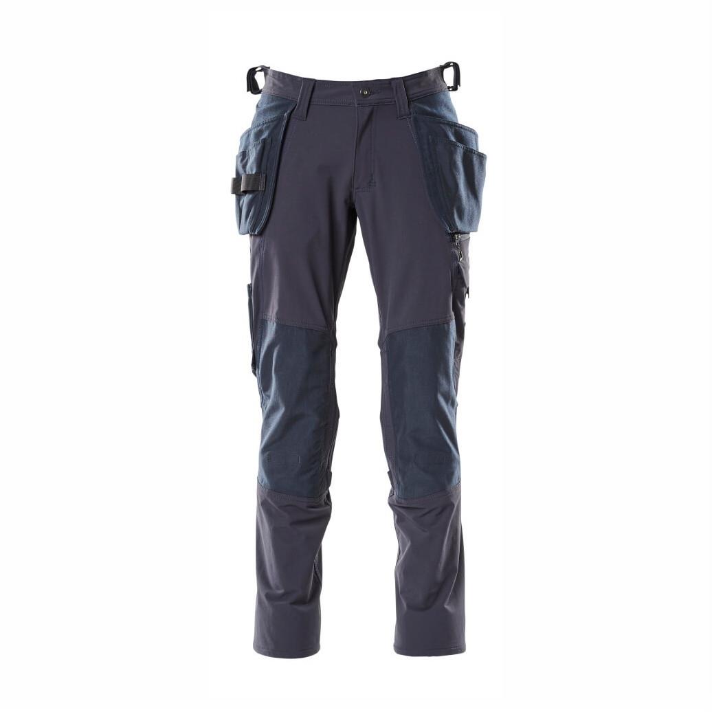 Mascot Accelerate Trousers; With Holster Pockets; Ultimate Stretch; 18031-311-010; Navy (NY); Regular Leg (32
