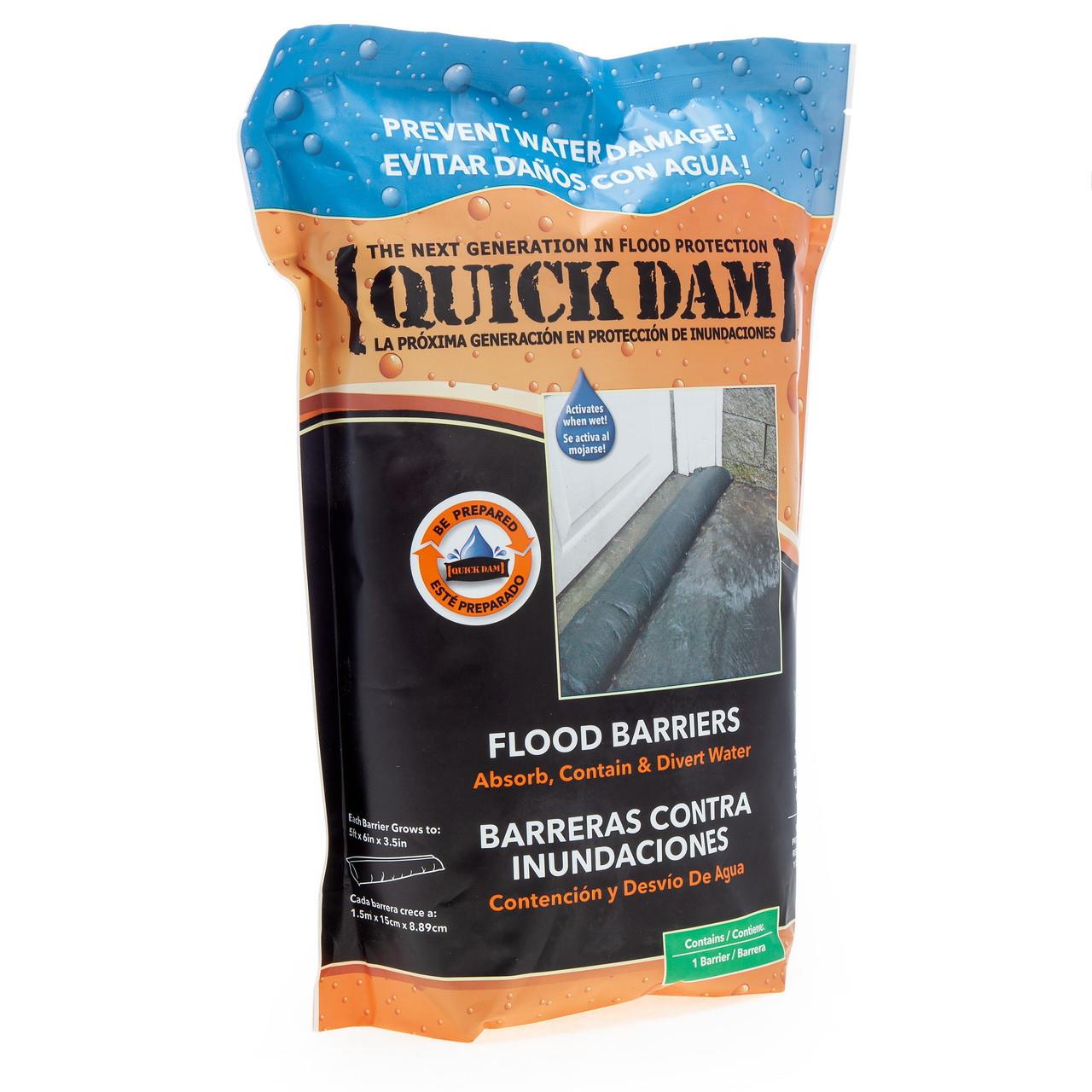 Quick Dam QD65-1 Water Activated Flood Barrier; 1.5m/5ft (Single)