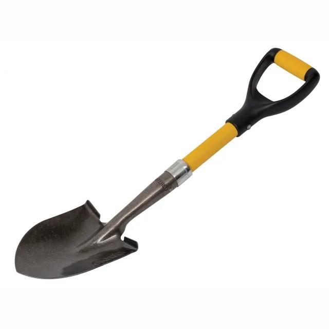 Roughneck 68-004 Micro Round Shovel; Fibreglass Shaft; D-Grip Handle; Overall Length 685mm (27")