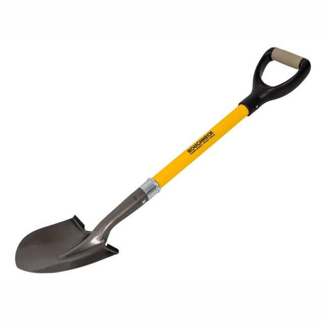 Roughneck 68-010 Mini Round Shovel; Fibreglass Shaft; D-Grip Handle; Overall Length 880mm (34 1/2")