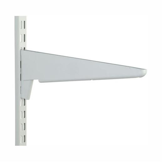 Sapphire DHB370 Twin Slot Shelf Bracket; Straight; 370 x 100mm (14 1/2" x 4"); White (WH); (AS 11415)