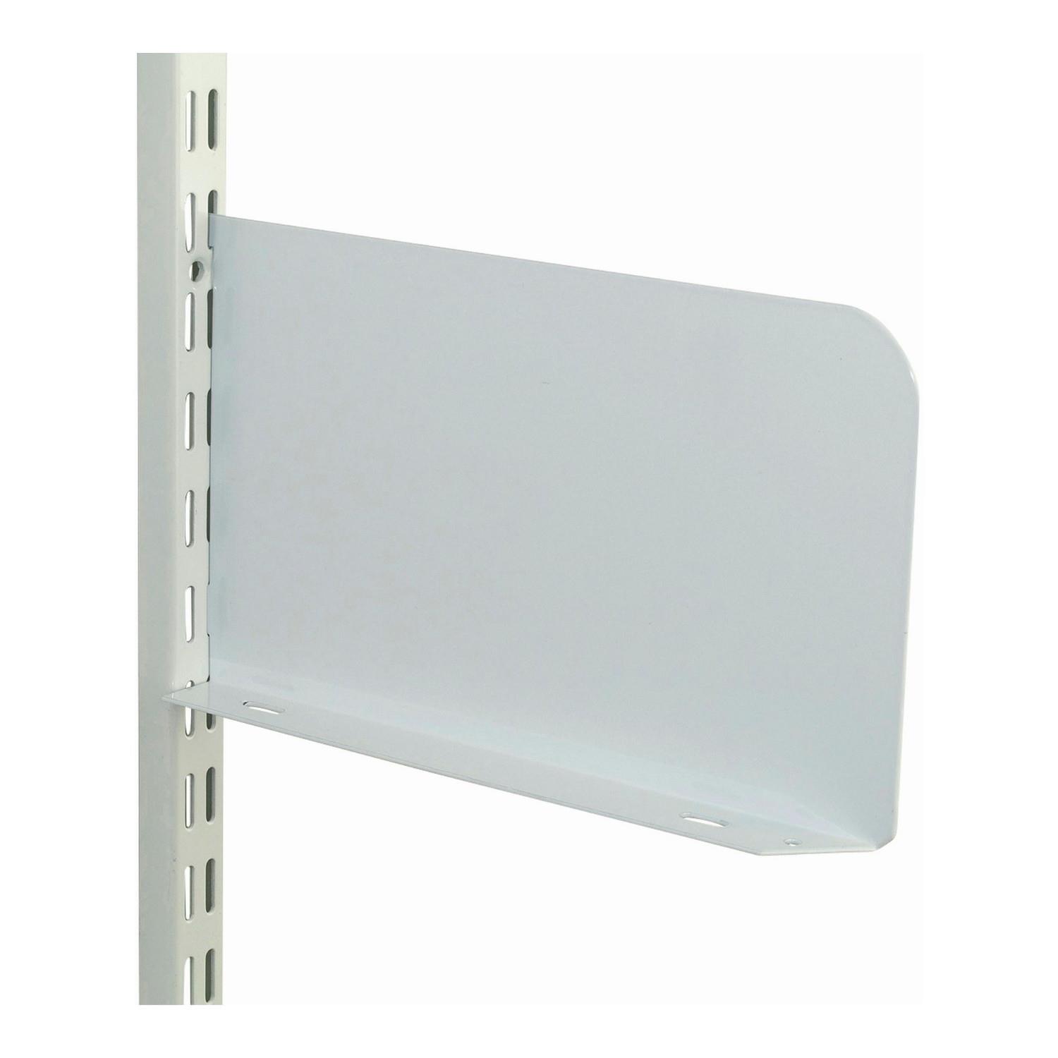 Sapphire DSE150 Shelf End; Twin Slot System; 150mm (6"); White (WH); Pack (2) (1 Pair)