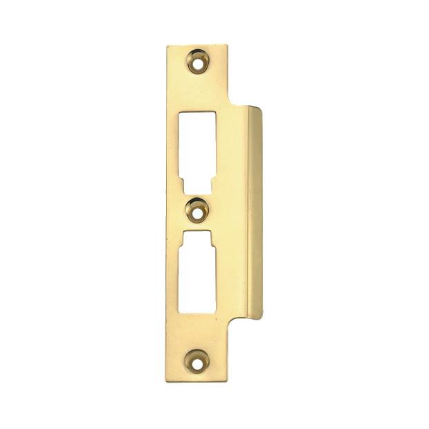 Union 2277 Sashlock Striking Plate; Polished & Lacquered Brass (PB)(PL); For Locks 2277; 2237; 2226; 2241; 2249