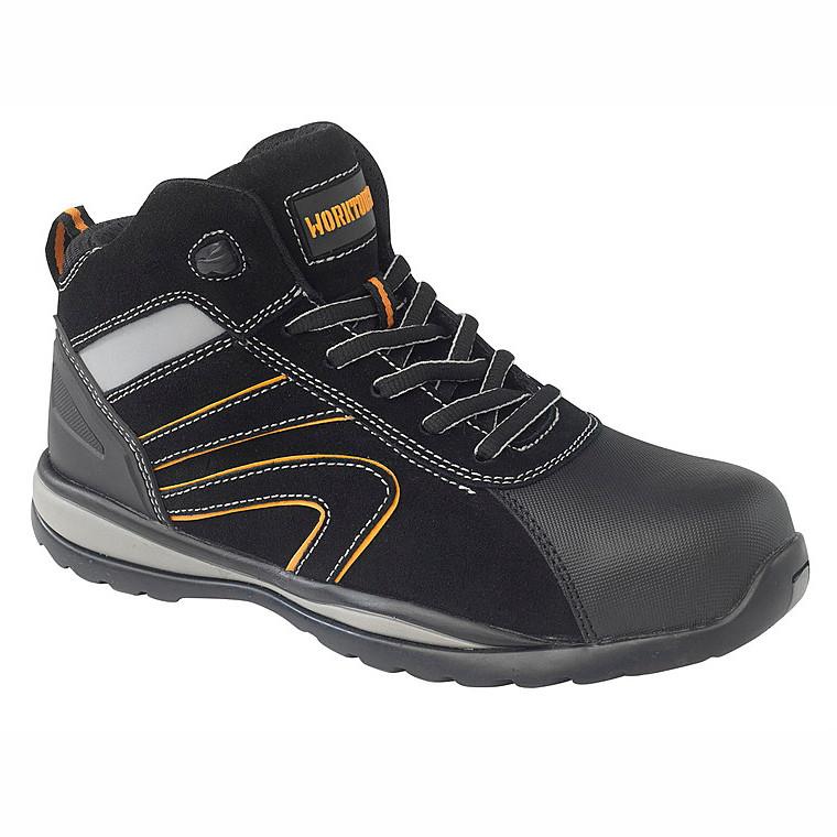 Worktough Strike Midcut Safety Boots; Black (BK); Size 9 (43)