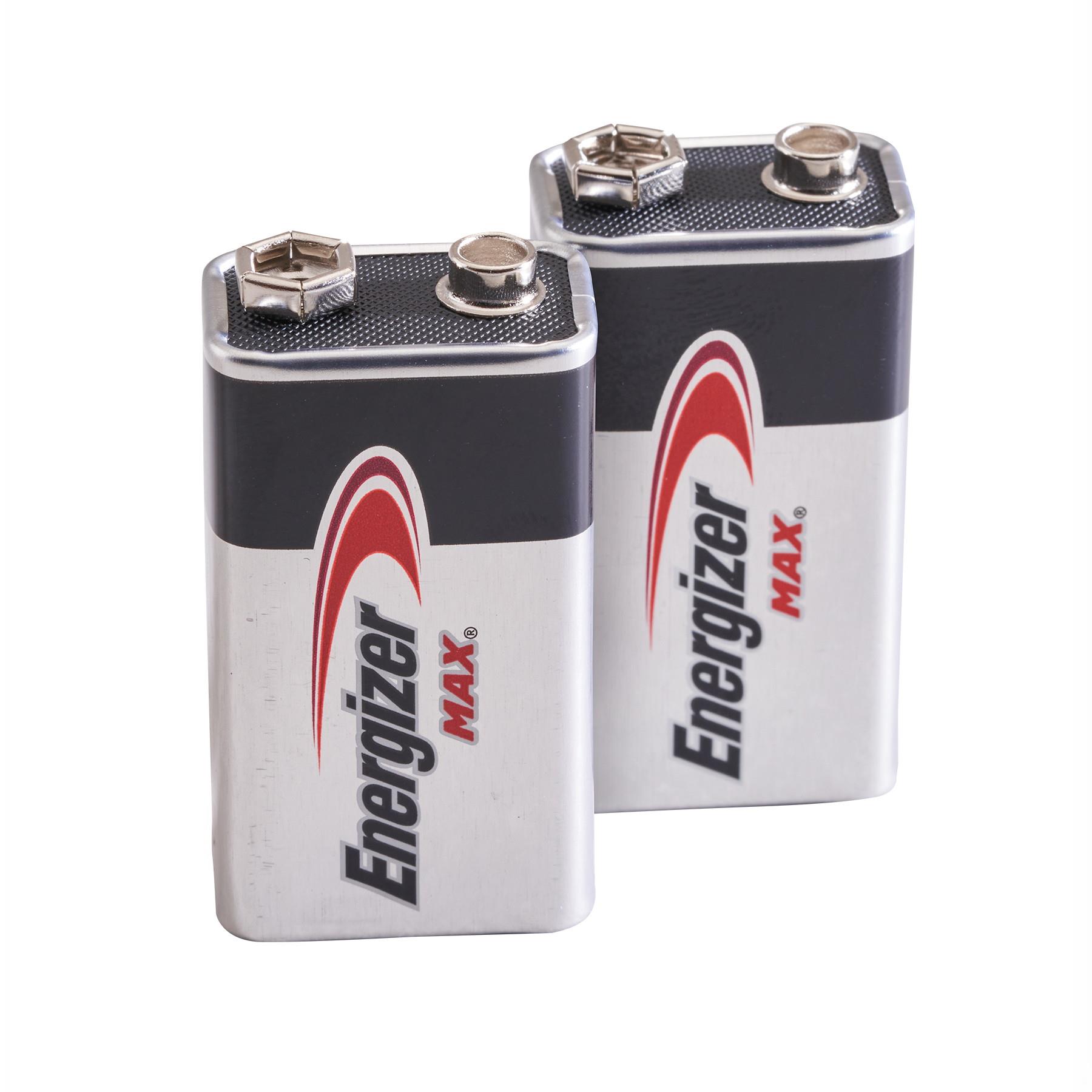 Energizer Max 6LR61 Battery 9 Volt Cell; Pack (2)