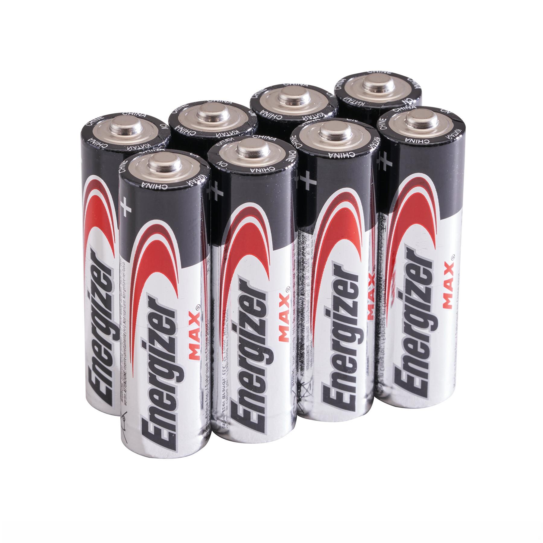 Energizer Max LR6 Battery 'AA' Cell; Pack (8)