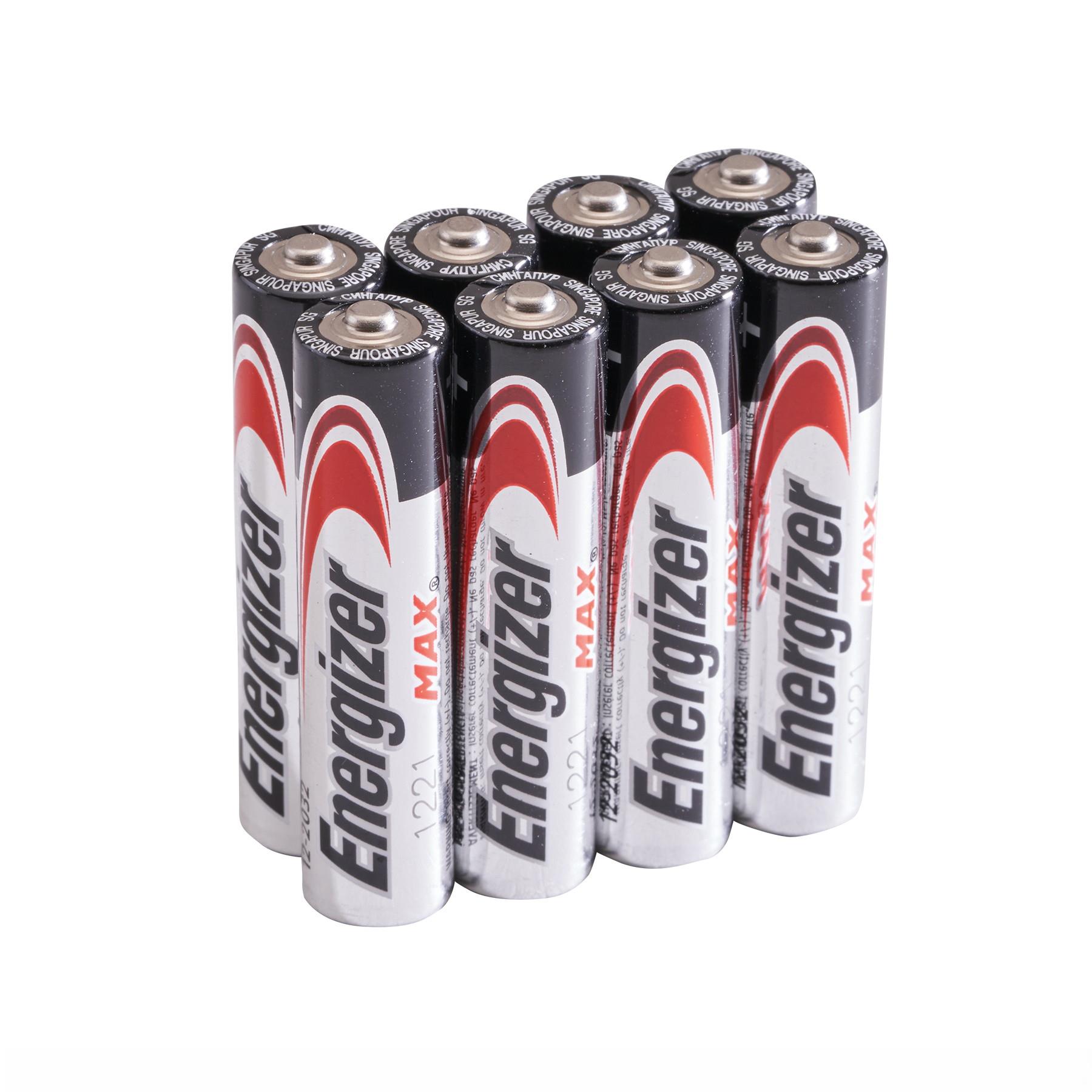 Energizer Max LR03 Battery 'AAA' Cell; Pack (8)