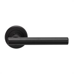 Matt Black Levers On Round Rose