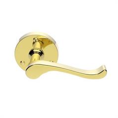 Polished Brass Levers On Round Rose
