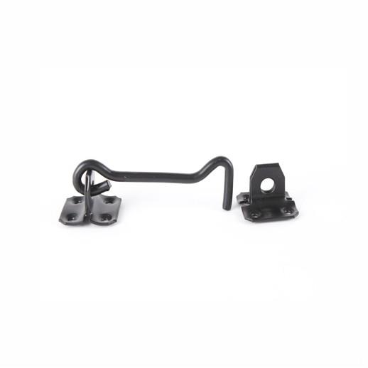 0028 Wire Cabin Hook; 100mm (4"); Epoxy Black (EXB)(BK)