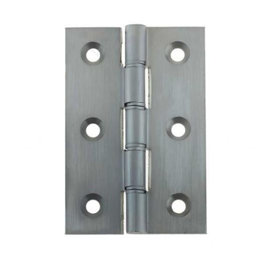 118SCP Double Phosphore Bronze Washered (DPBW) Brass Butt Hinges; (J9310SC); Satin Chrome Plated (SCP); 76 x 51 x 3.0mm (3