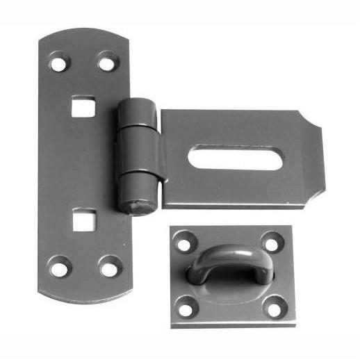 HS146 Heavy Pattern Vertical Hasp And Staple; Epoxy Black (EXB)(BK); 150mm (6