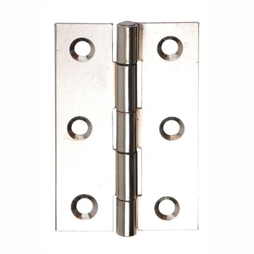 1838 Steel Butt Hinges; Polished Chrome Plated (CP); 76 x 51mm (3