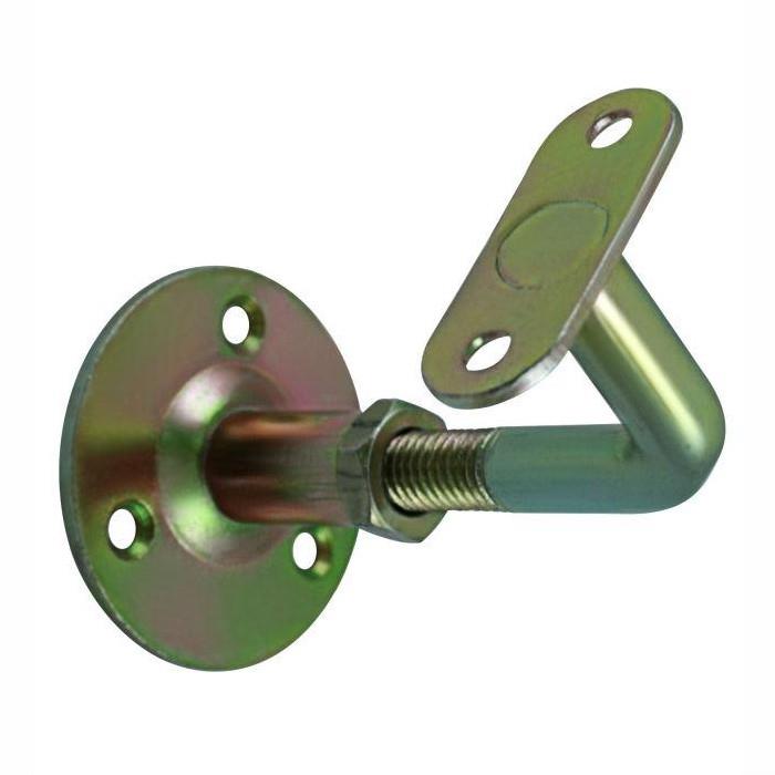 Adjustable Handrail Bracket, Zinc & Yellow Passivated (ZYP), 75 - 90mm (3
