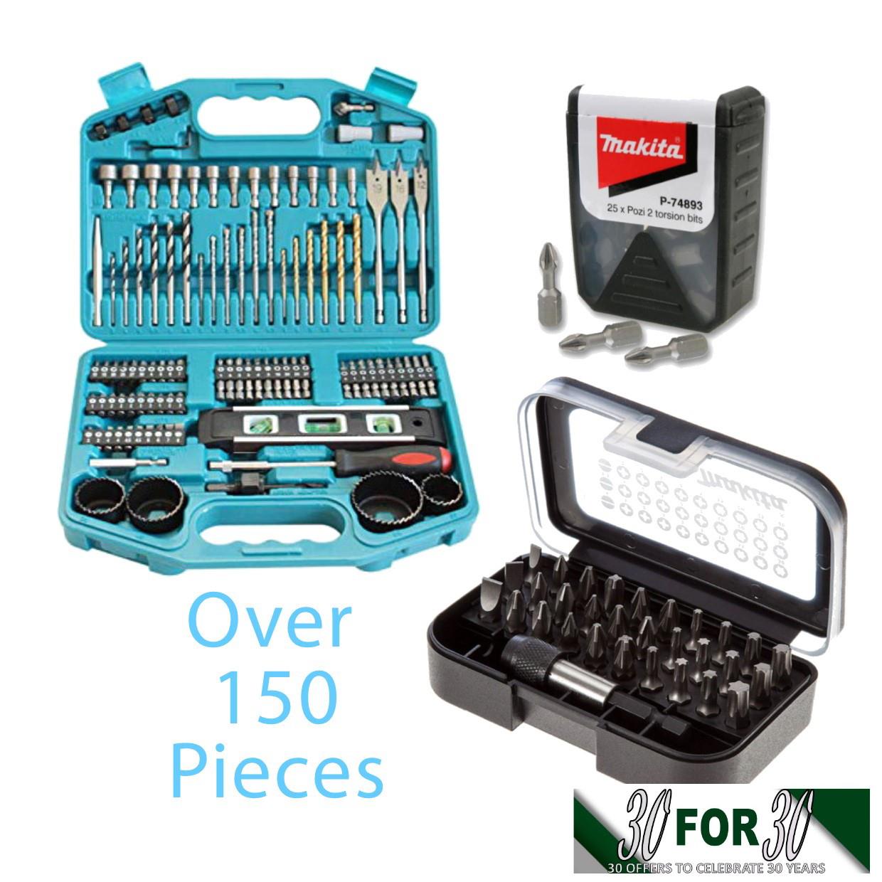 Makita Power Tool Accessory Package; Over150 pieces