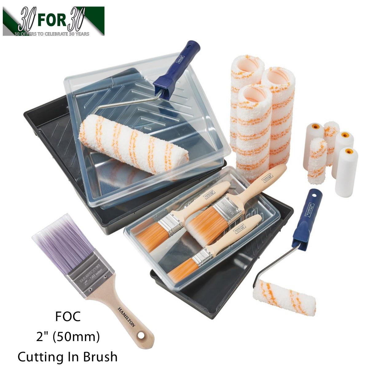 Hamilton 3997018-903 For The Trade Range; 'BIG INDOOR BOX SET' 18 Piece; For Water And Oil Based Paints; FOC 2