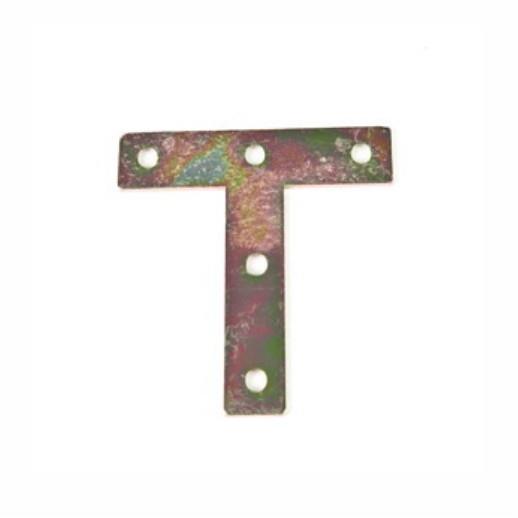 318 Tee Plate; Zinc & Yellow Passivated (ZYP); 100mm (4