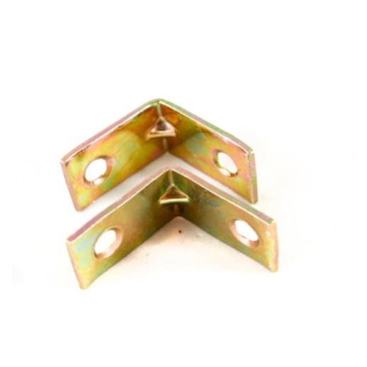 319 Corner Brace; Zinc & Yellow Passivated (ZYP); 25mm (1"); 1 Hole Per Side