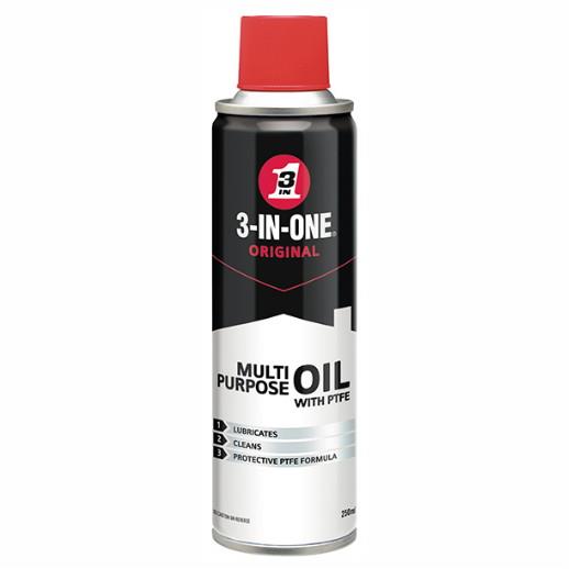 3 in 1 Aerosol PTFE Spray Lubricating Oil; 250 ml