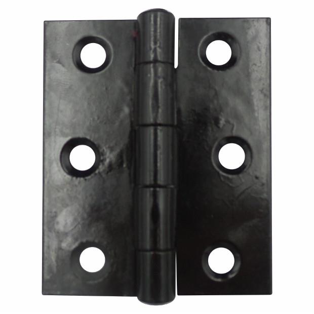 451 Strong Steel Butt Hinges; Black (BK)(RAL9005); 76mm (3