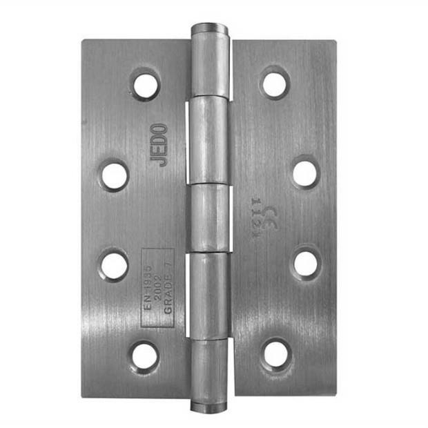 451CE Strong Steel Fire Door Butt Hinges; 7; BS.EN.1935:2002; Satin Chrome Plated (SCP); 102 x 76 x 2.5mm (4