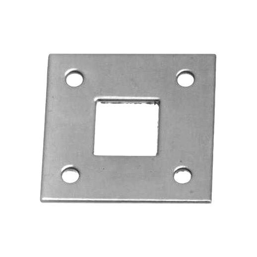 584 Receiver Plate For Monkey Tail / Bow Handle Bolts; Bright Zinc Plated (ZP); Punched For Square Shoots; 16mm (5/8")