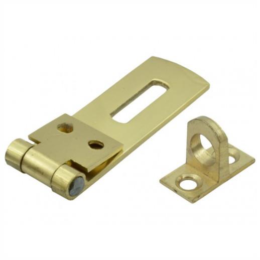 Centurion SP52L; Safety Hasp & Staple; Polished Brass (PB); 50mm