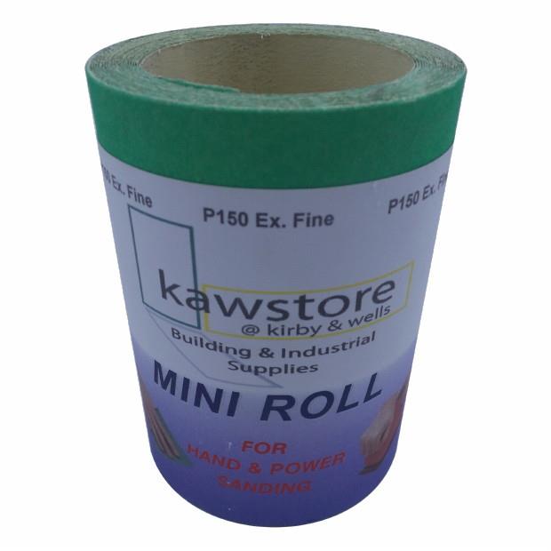 Green (GN) Aluminium Oxide Paper; 115mm Wide; 150 Grit; Roll (5 Metre)
