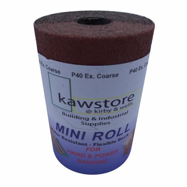 Flexi Back Red (RD) Aluminium Oxide Paper; 115mm Wide; 40 Grit; Roll (5 Metre)