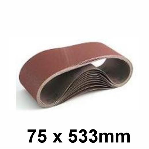 Sanding Belt; 100 Grit; 75 x 533mm