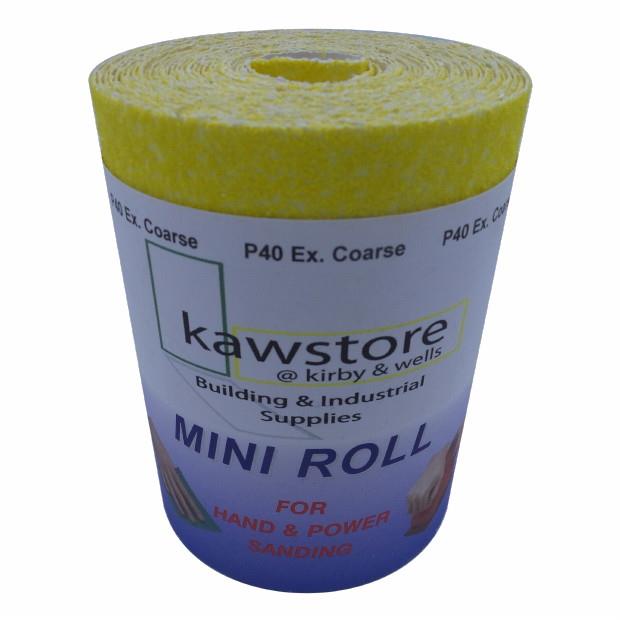 Yellow (YEL) Aluminium Oxide Paper; 115mm Wide; 80 Grit; Roll (5 Metre)