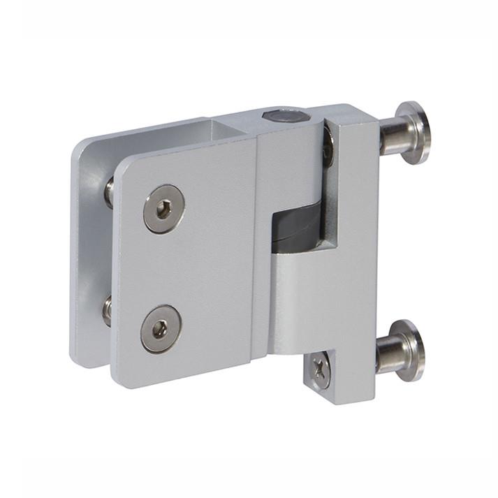 Acees T130SA U Bracket Style Gravity Cubicle Hinge; To Suit 13mm Board; Satin Anodised Aluminium (SAA)