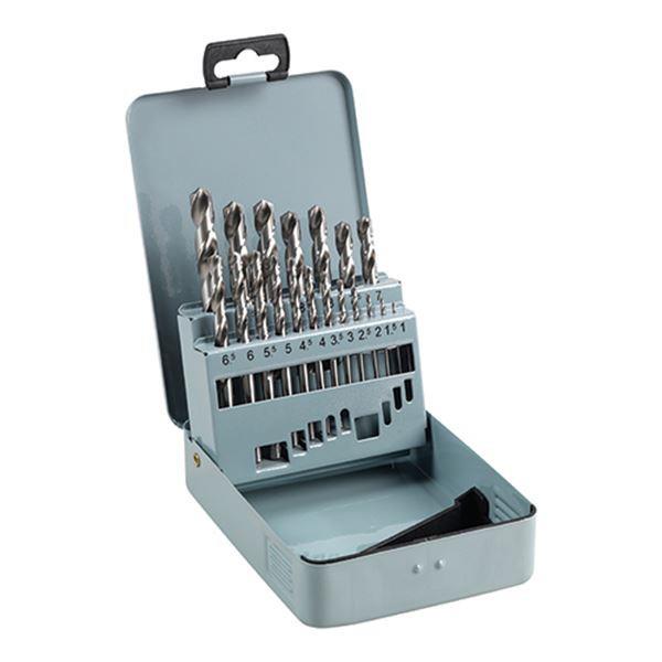 Addax HSSG19DS Metric Jobber Drill Bit Set; High Speed Steel (HSS); Ground; 19 Piece; 1.0 - 10.0mm; (Grey Case)