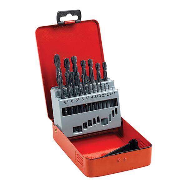 Addax HSSR19DS Metric Jobber Drill Bit Set; High Speed Straight Shank (HSS); Roll Forged; 19 Piece; 1.0 - 10.0mm; (Red Case)