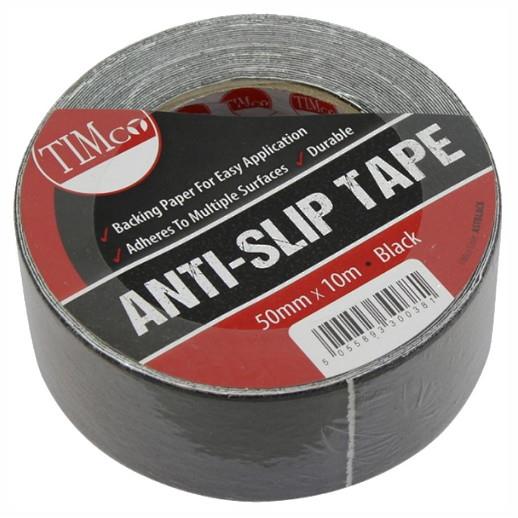Timco ASTBLACK Anti Slip Tape; Black (BK); 50mm x 10 Metre Roll