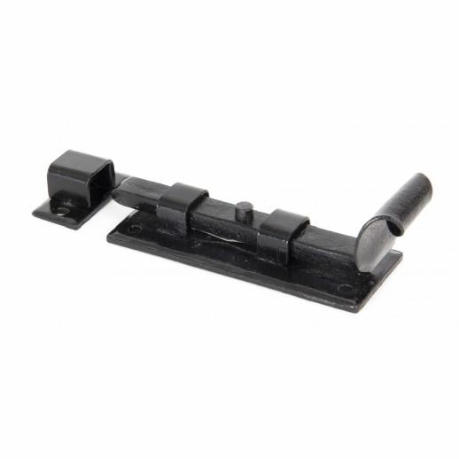From The Anvil 33013 Cupboard Door Bolt; Straight; Powder Coated Black (BK); 100mm (4