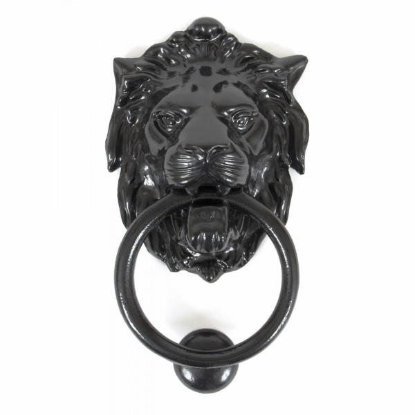 From The Anvil 33018 Lion's Head Door Knocker; Black (BK)