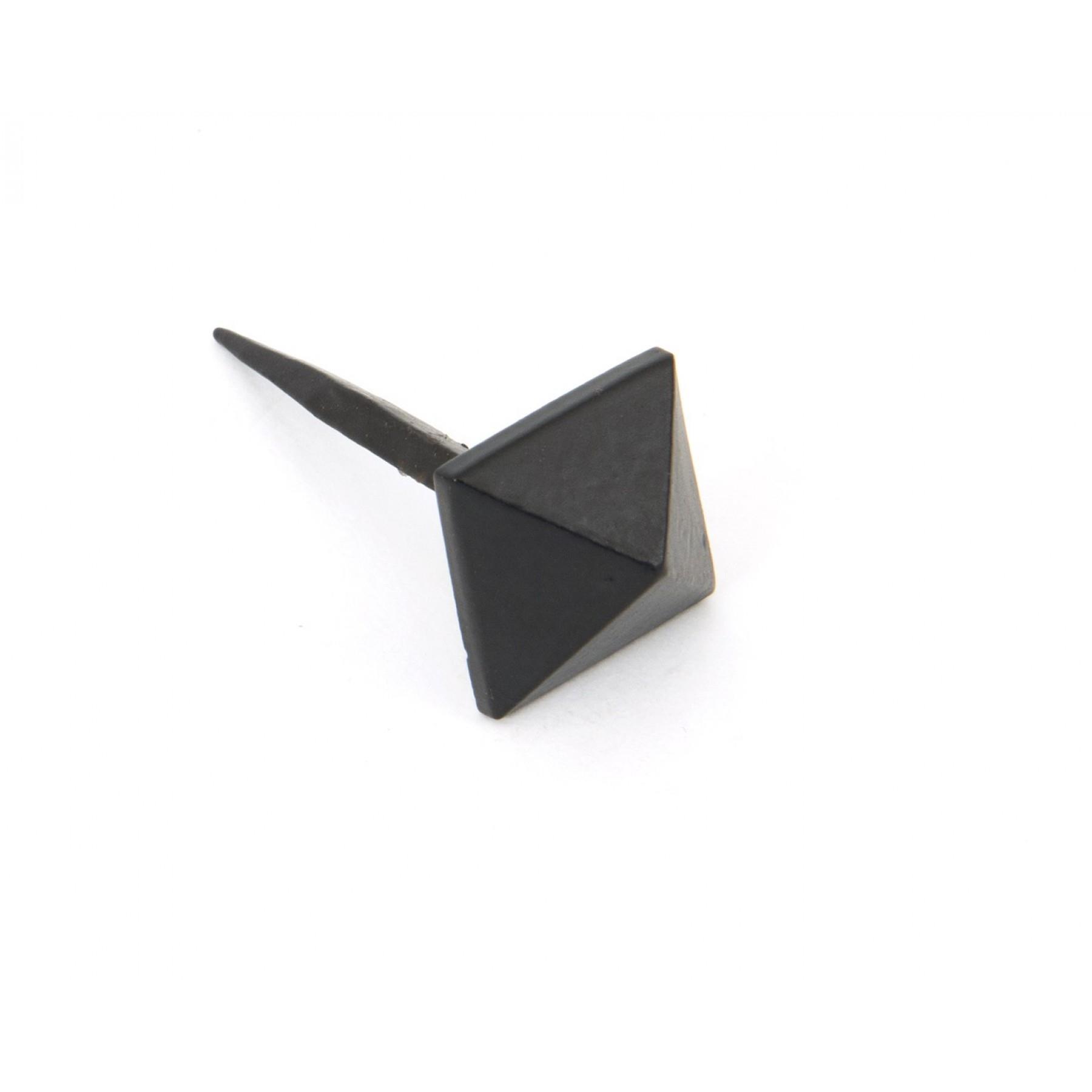 From The Anvil 33193 Pyramid Door Stud; Powder Coated Black (BK); Small (S); 15 x 15mm Head