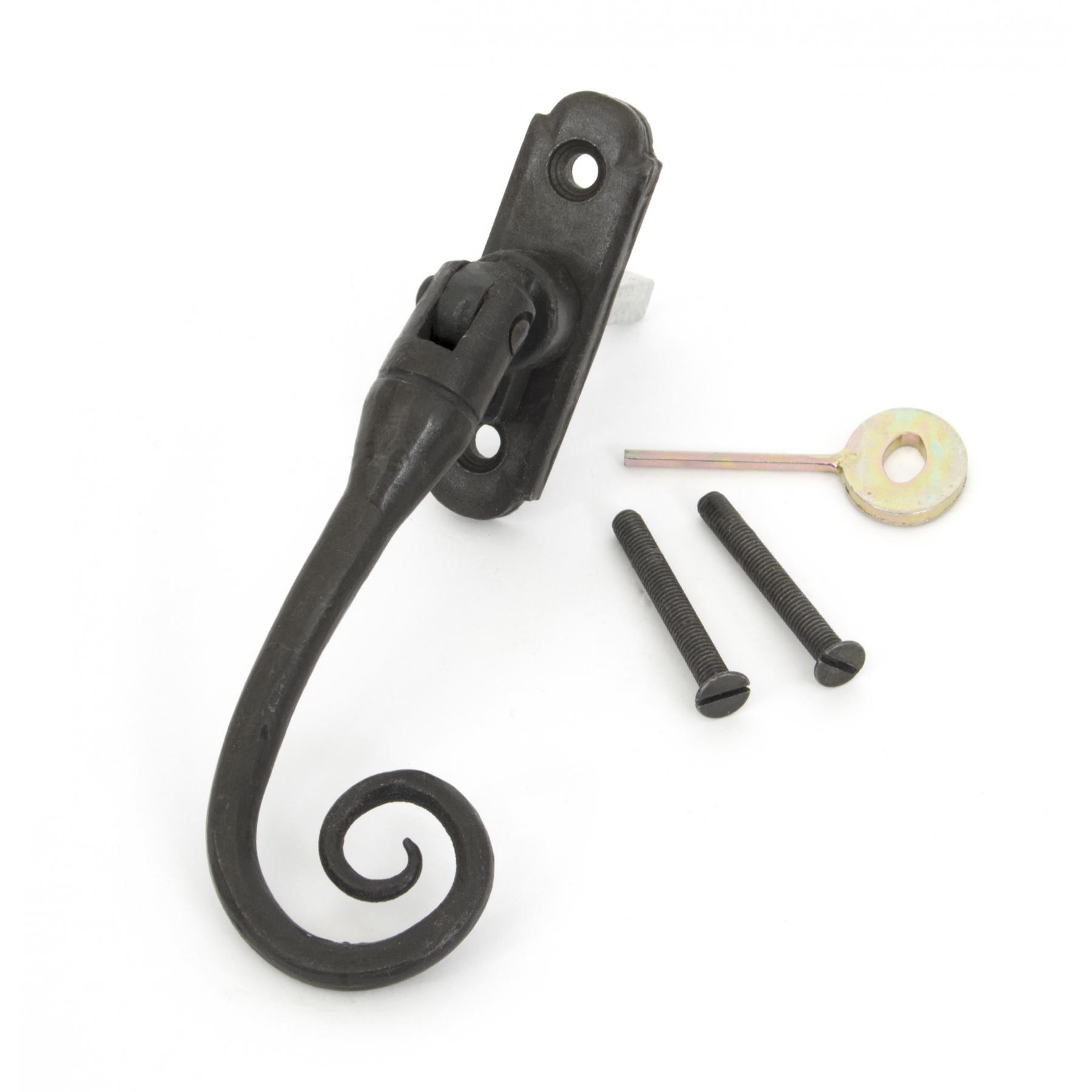 From The Anvil 33224 Locking Monkeytail Espagnolette Handle; Right Hand (RH); Beeswax (BW)