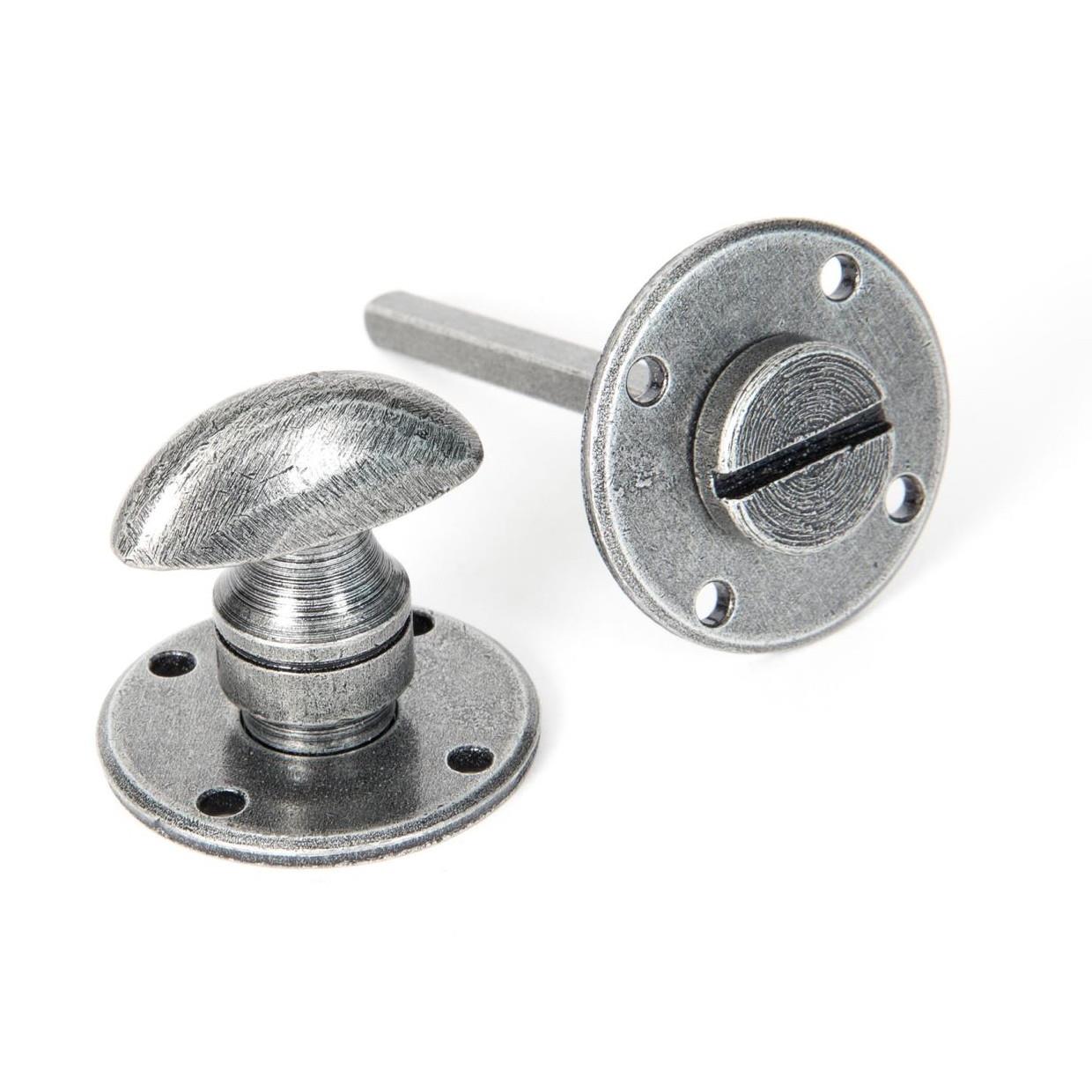 From The Anvil 33383 Round Bathroom Thumbturn; Pewter (PE)